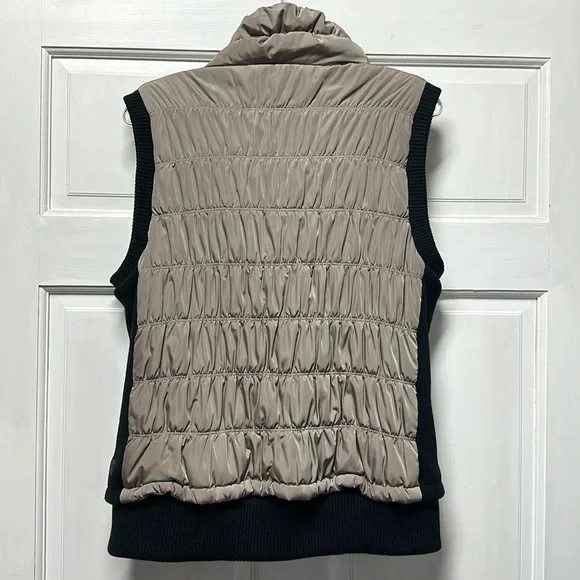 CALVIN KLEIN PERFORMANCE QUILTED PUFFER VEST Full Zip Taupe & Black Size XL - Picture 2 of 12